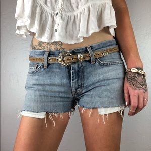 Vintage STREETS AHEAD Silver and Brown Belt Small